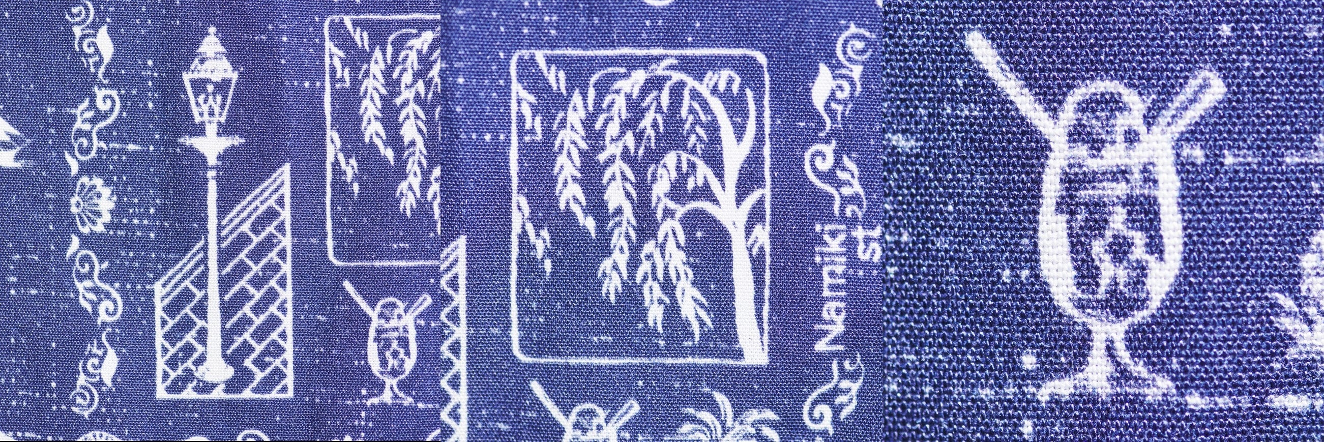 左から／ガス灯と石畳、枝垂れ柳、銀座のパーラー発祥のクリームソーダ 　　　　　　　　　　　　　©杉田裕一