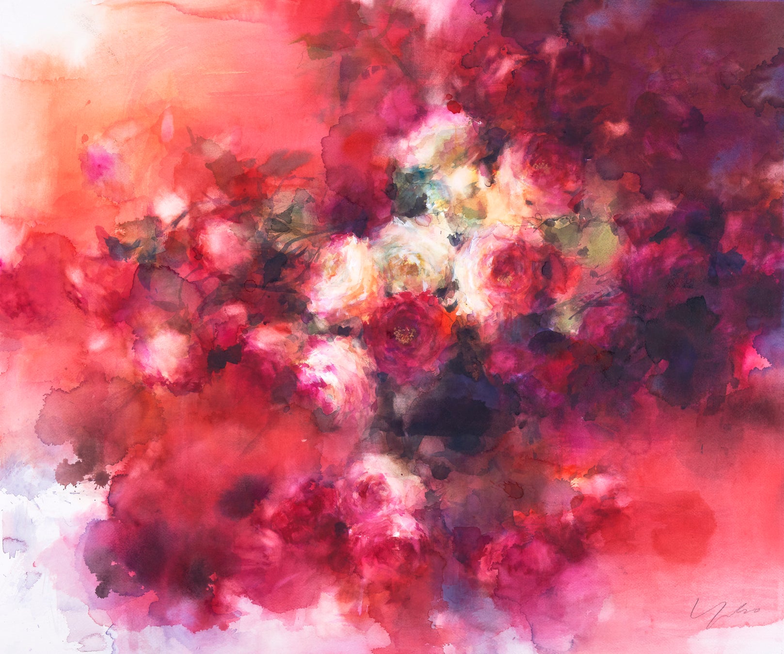 「薔薇の楽譜」64.5×80cm