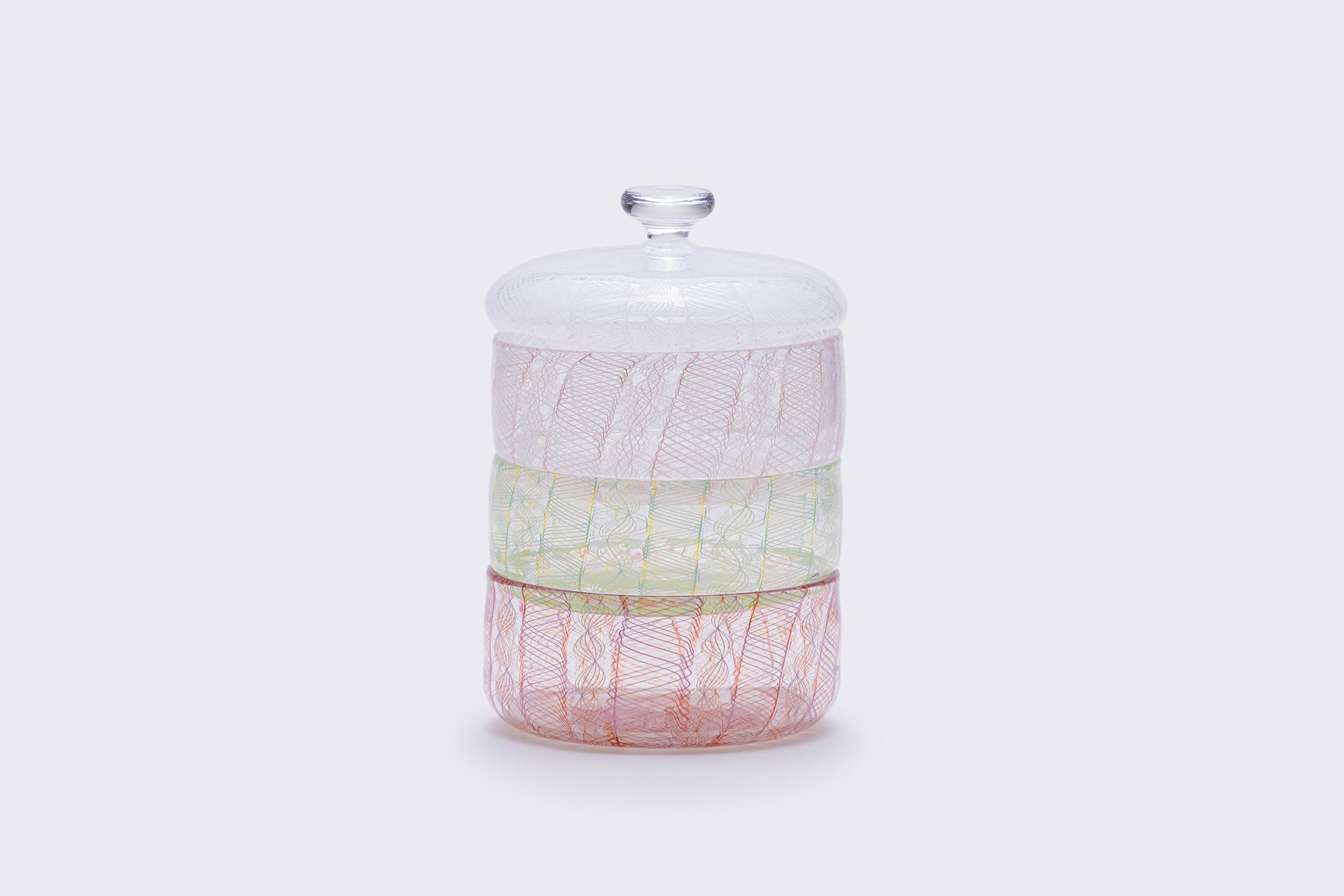 「草原」三段重 径12.5×h18.5cm