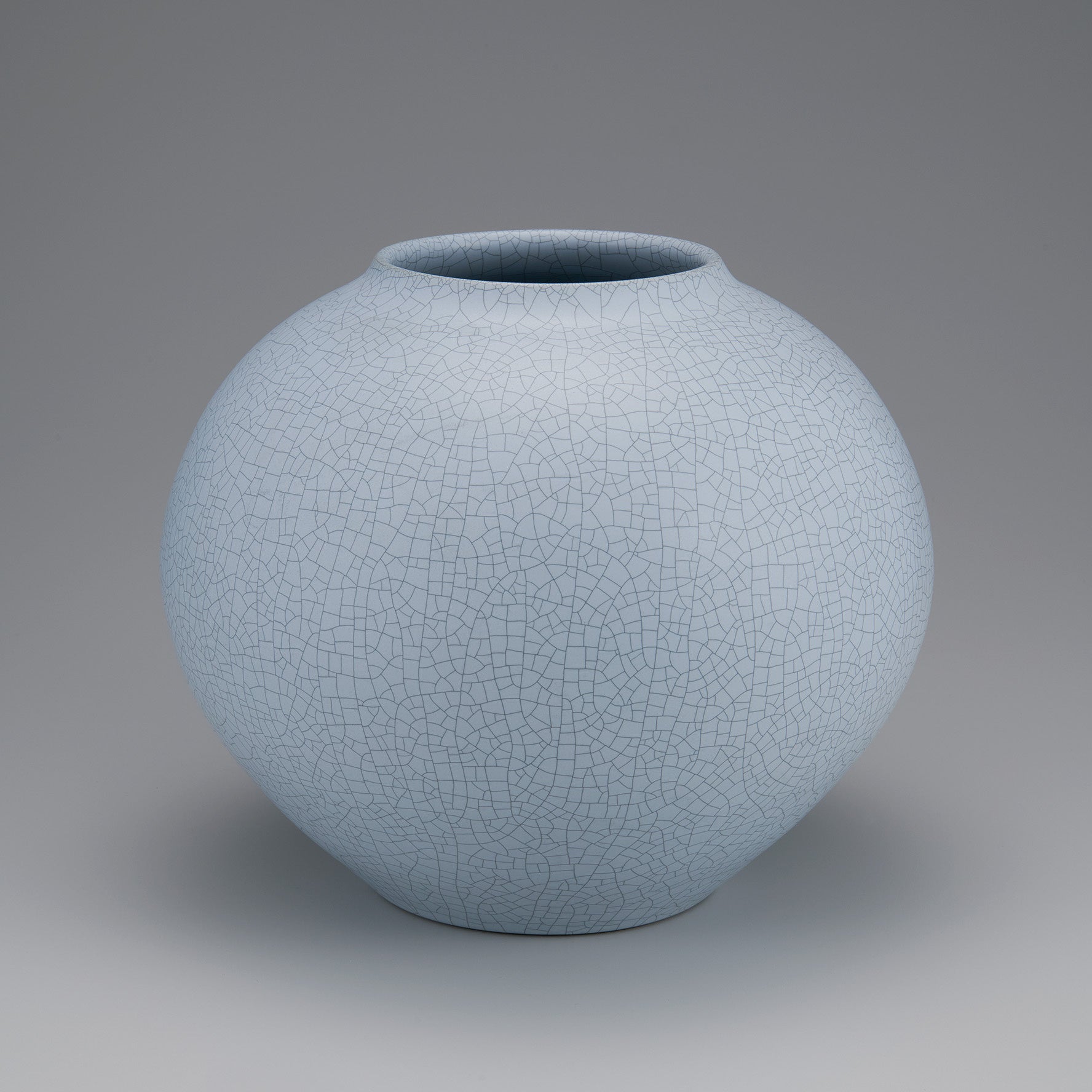 【陶芸】福島善三 中野青瓷壺(径31.3×高さ26.5cm)