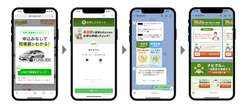 例）「ナビクル」における利用イメージ