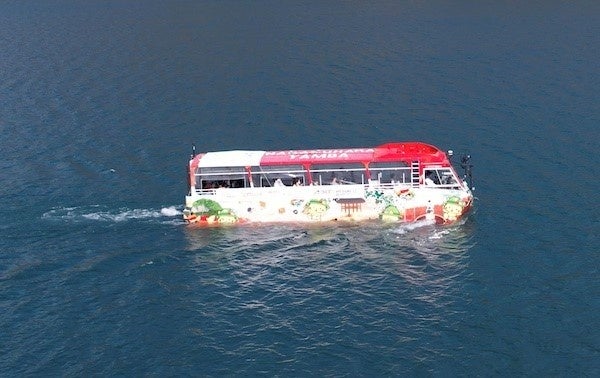 無人運航の実証実験を行った 「八ッ場にゃがてん号」