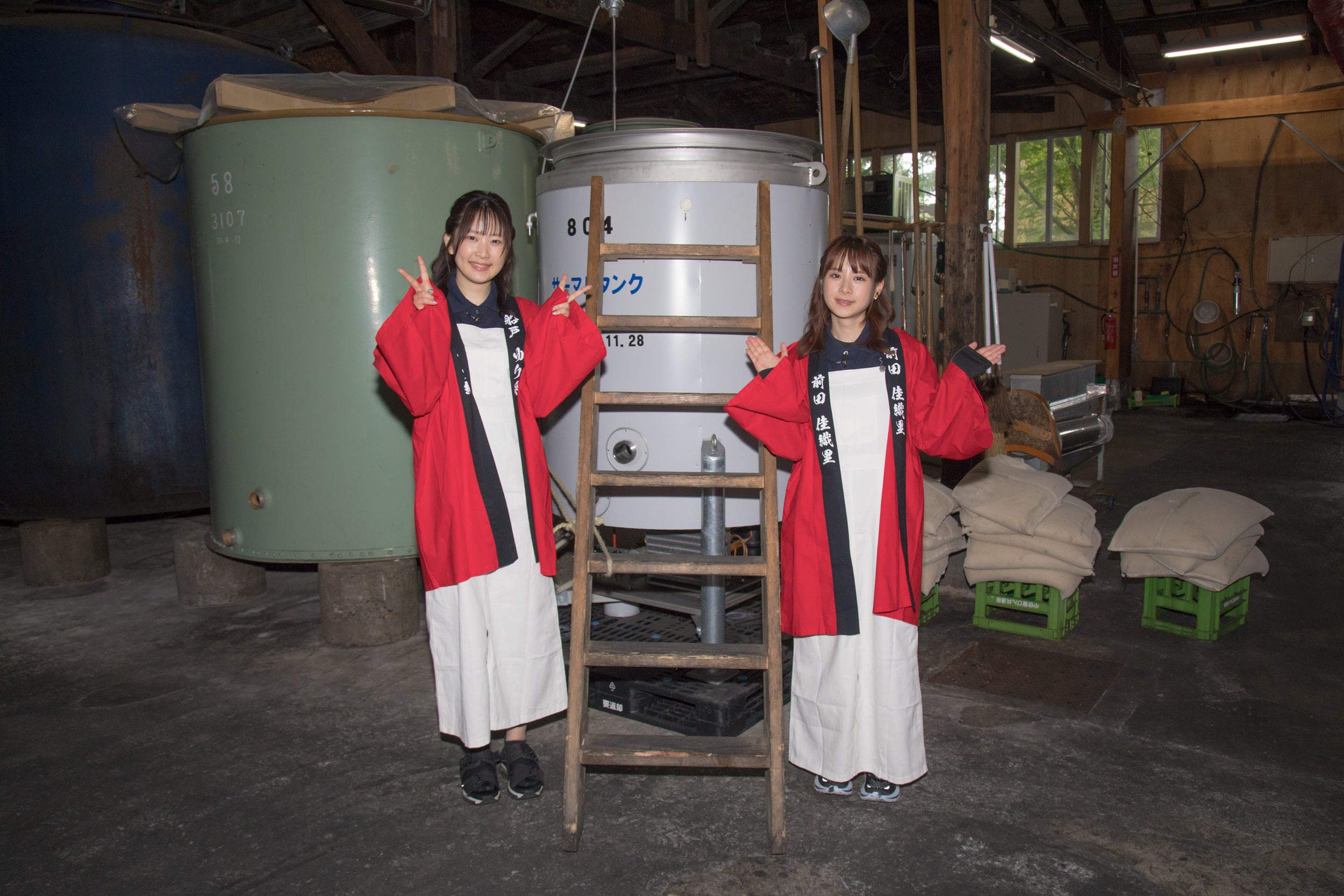 ふたりが苗を植えたお米はこの804号タンクで醸し、お酒となる