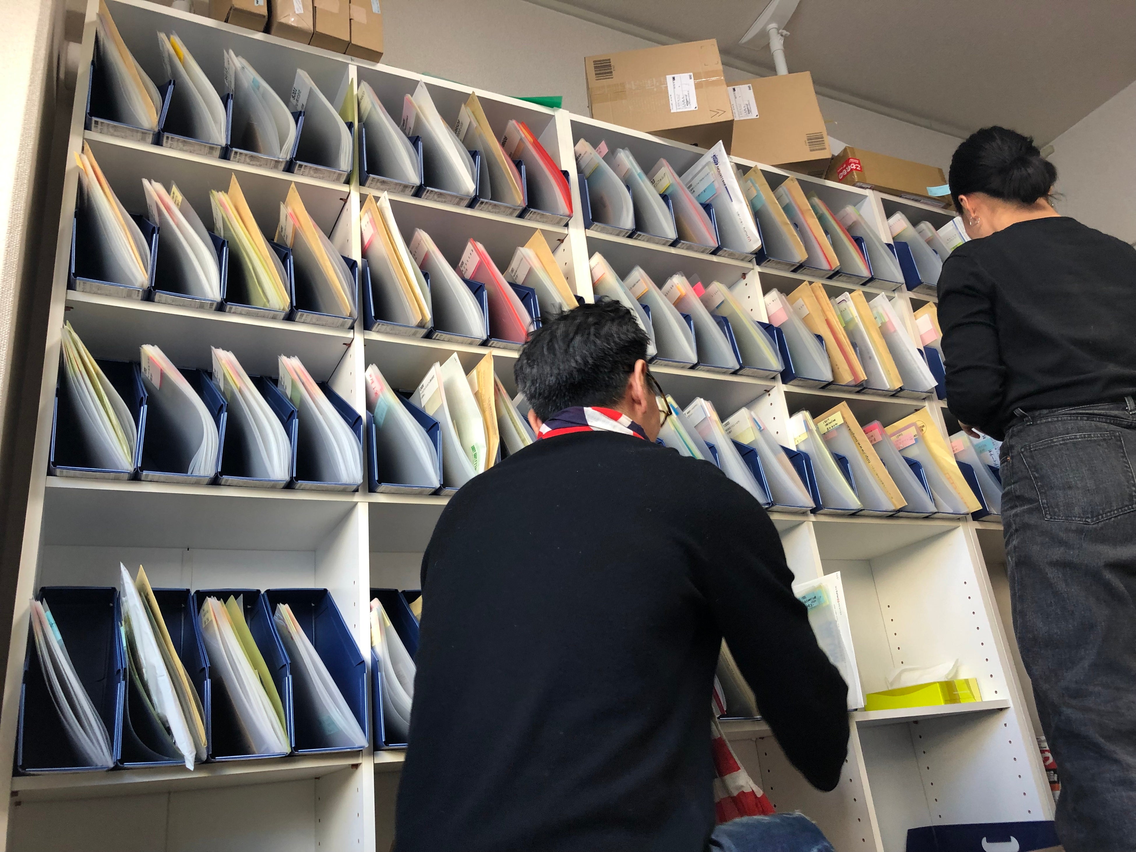 郵便物ご転送風景