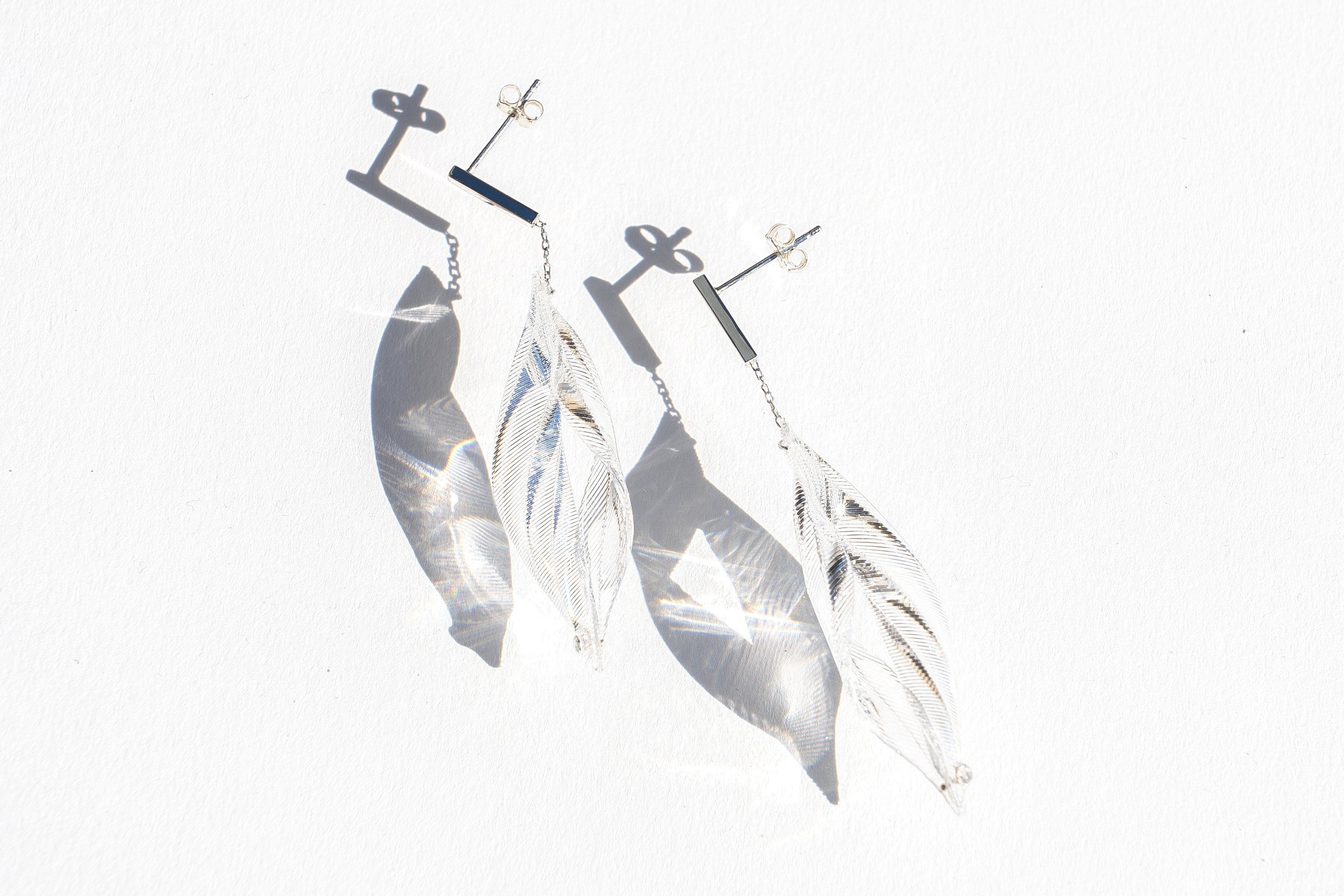 Prism Drop（ピアス）／￥38,830（税込）　素材：プリズム光学樹脂・SILVER925・透明ジルコニア