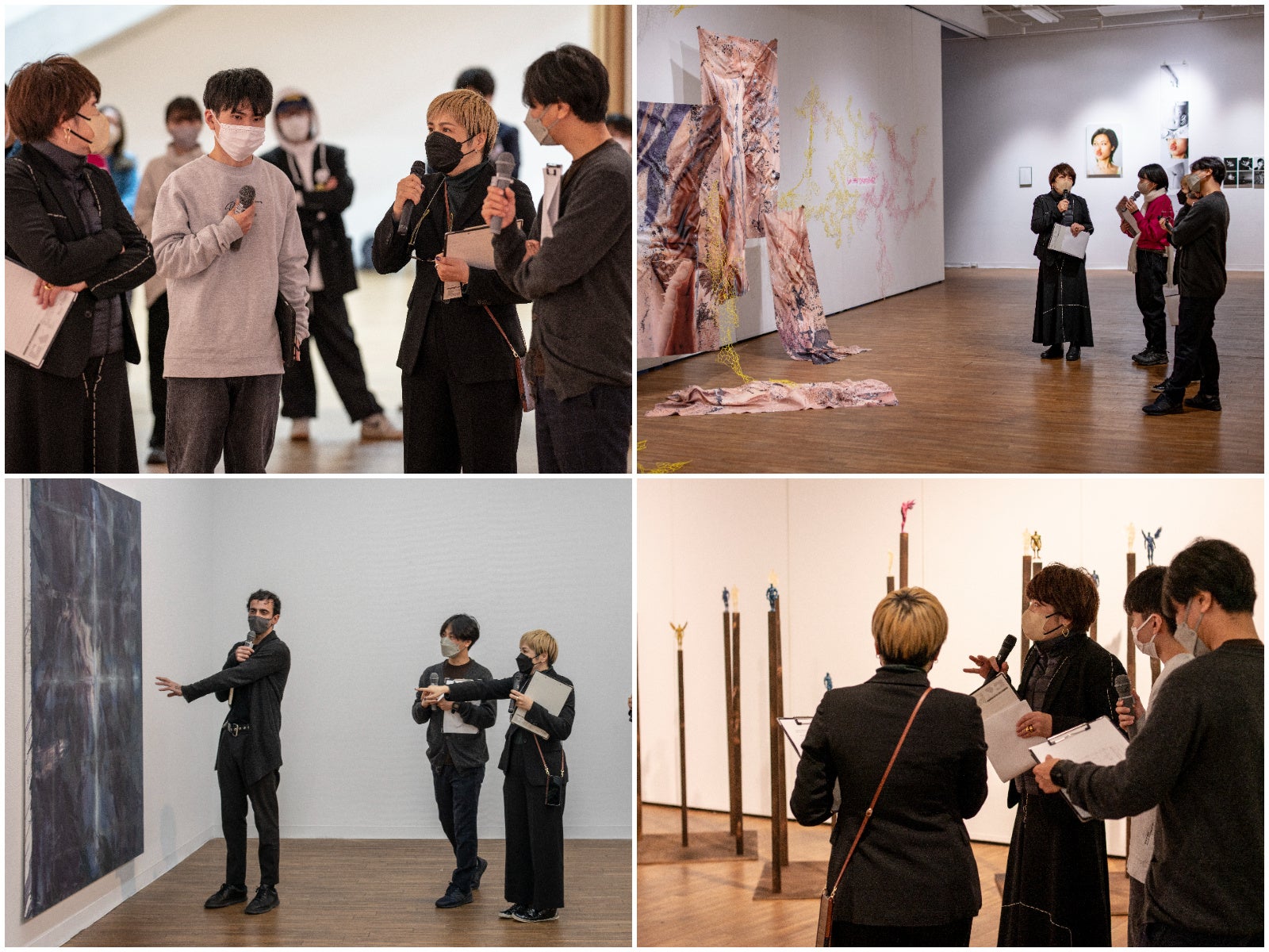 プレビュー展(中間発表展)での講評会の様子。(撮影:顧剣亨)