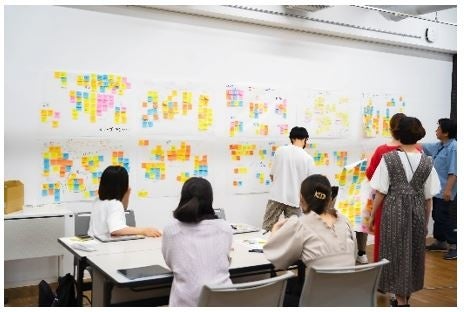 各自で行ったリサーチ結果を共有し、作品イメージを膨らませます。