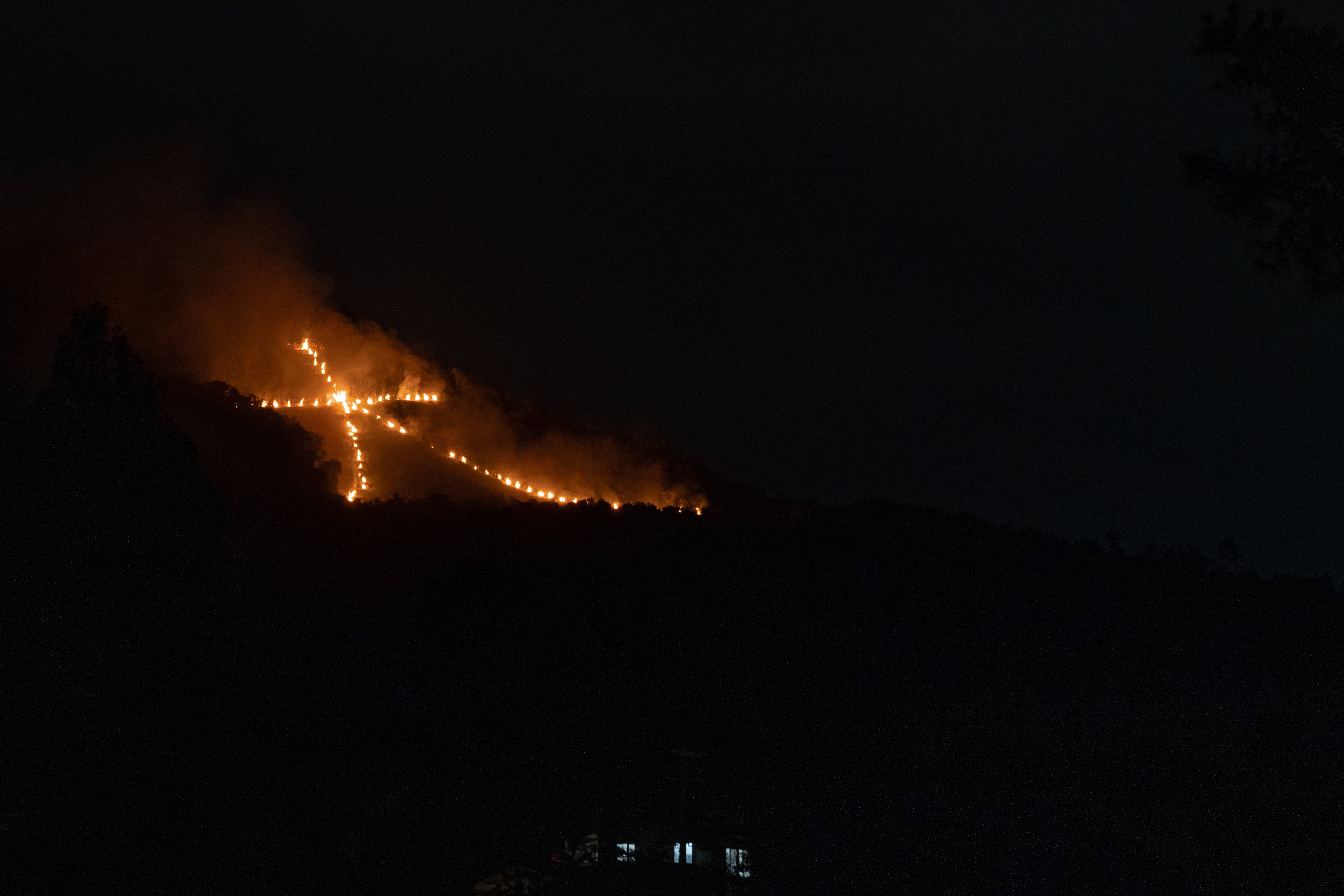 学校から見える大文字