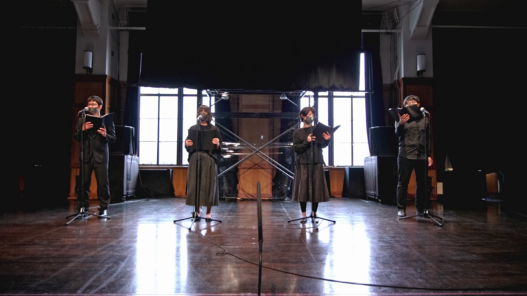 アッピア演出『オルフェオとエウリディーチェ』（1913）をモデリングする　撮影：北川啓太