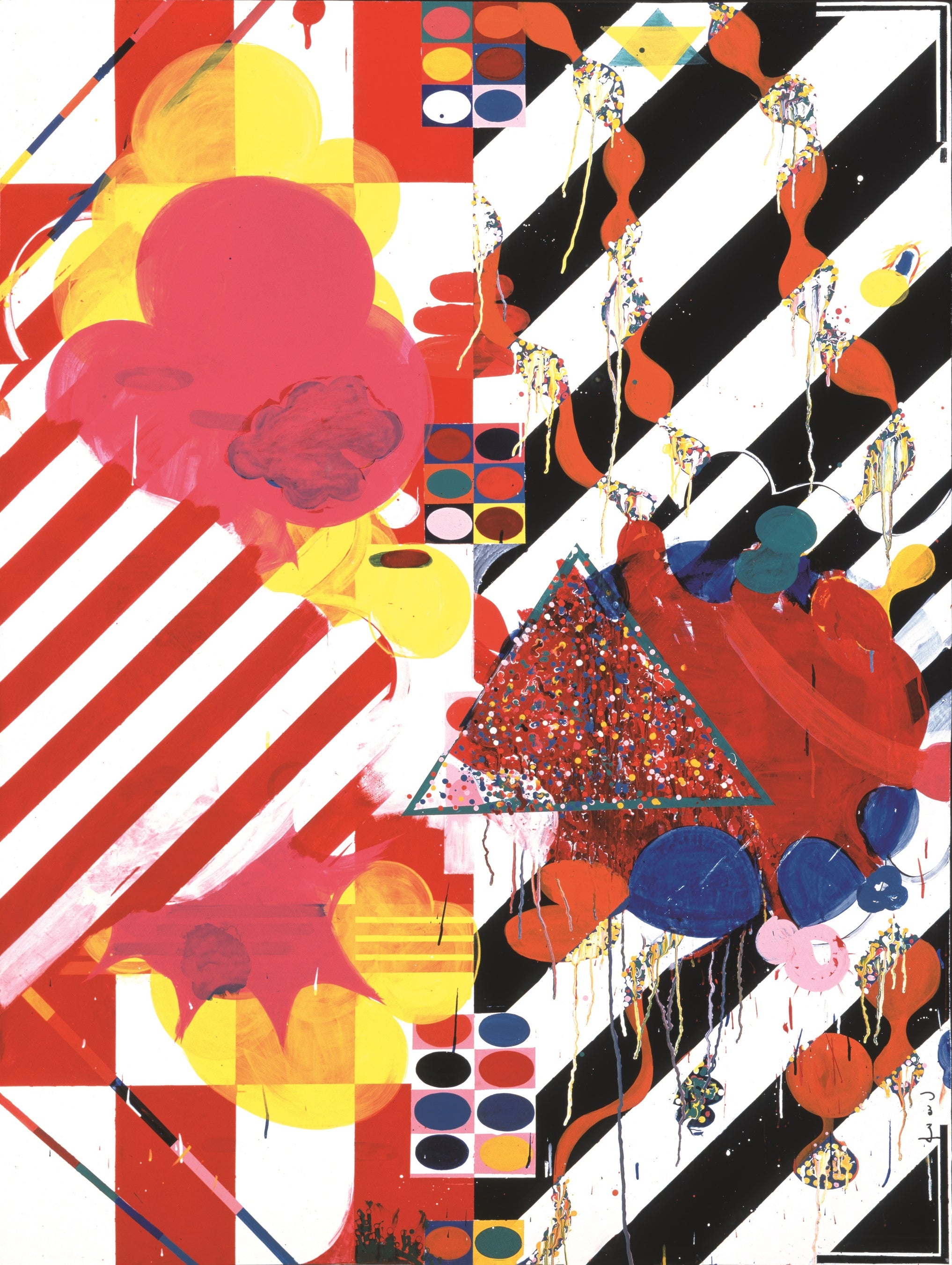 山崎つる子《作品》1964年　ビニール塗料、綿布、板　芦屋市立美術博物館蔵 ©Estate of Tsuruko Yamazaki, courtesy of LADS GALLERY, Osaka