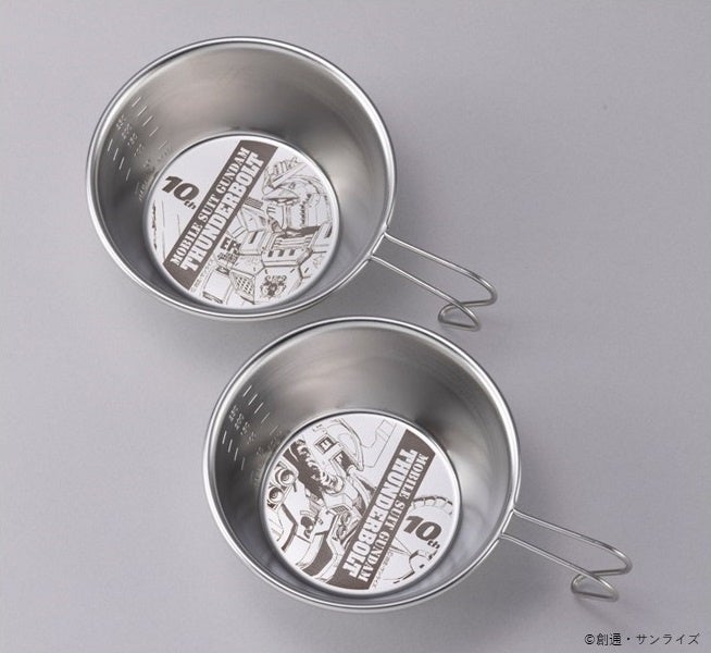 ステンレスシェラカップフルアーマー・ガンダム／ ステンレスシェラカップサイコ・ザク 各2,420円（税込）