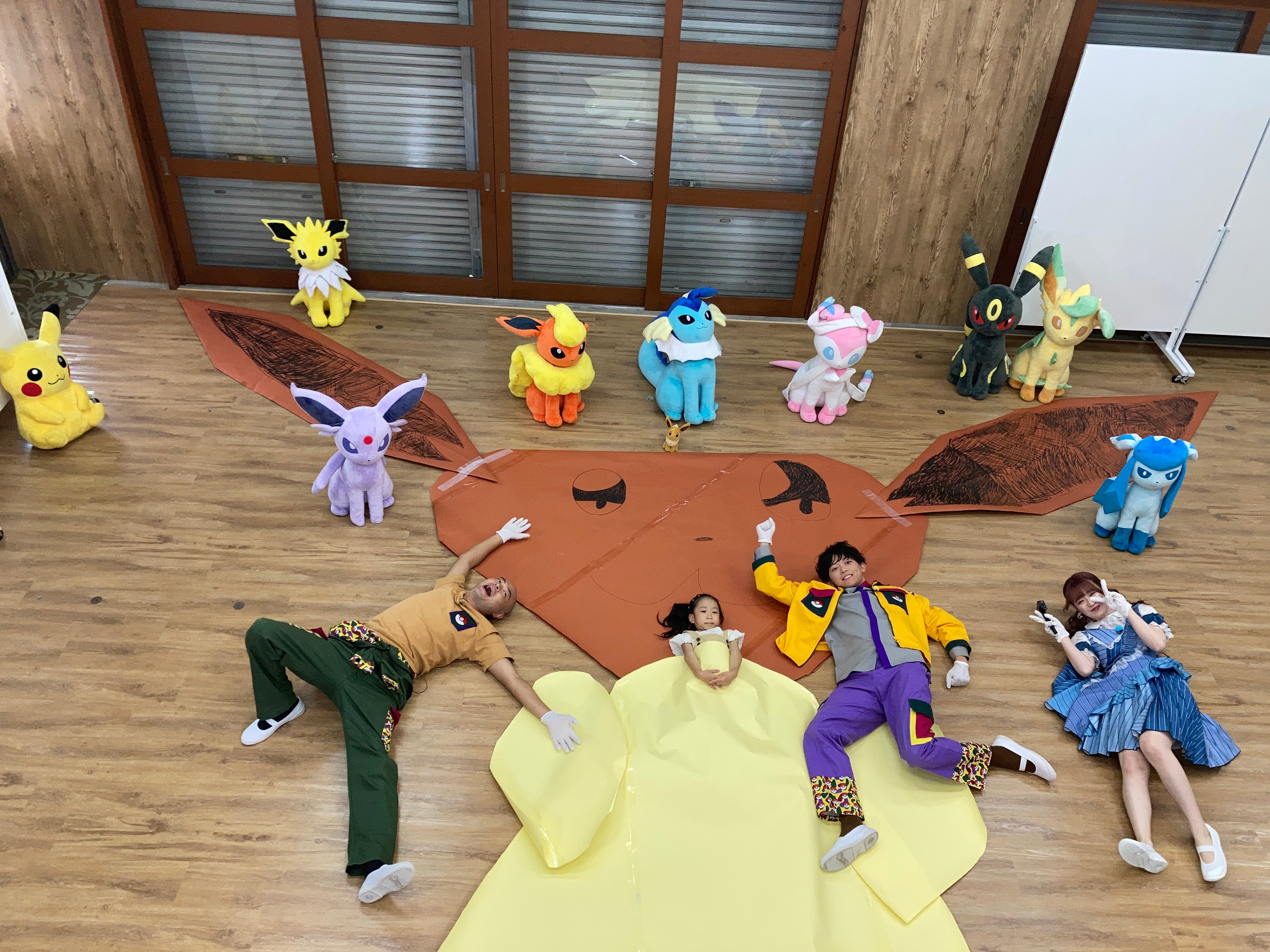 ポケだちと一緒にキョダイ折り紙でイーブイを作ろう！！