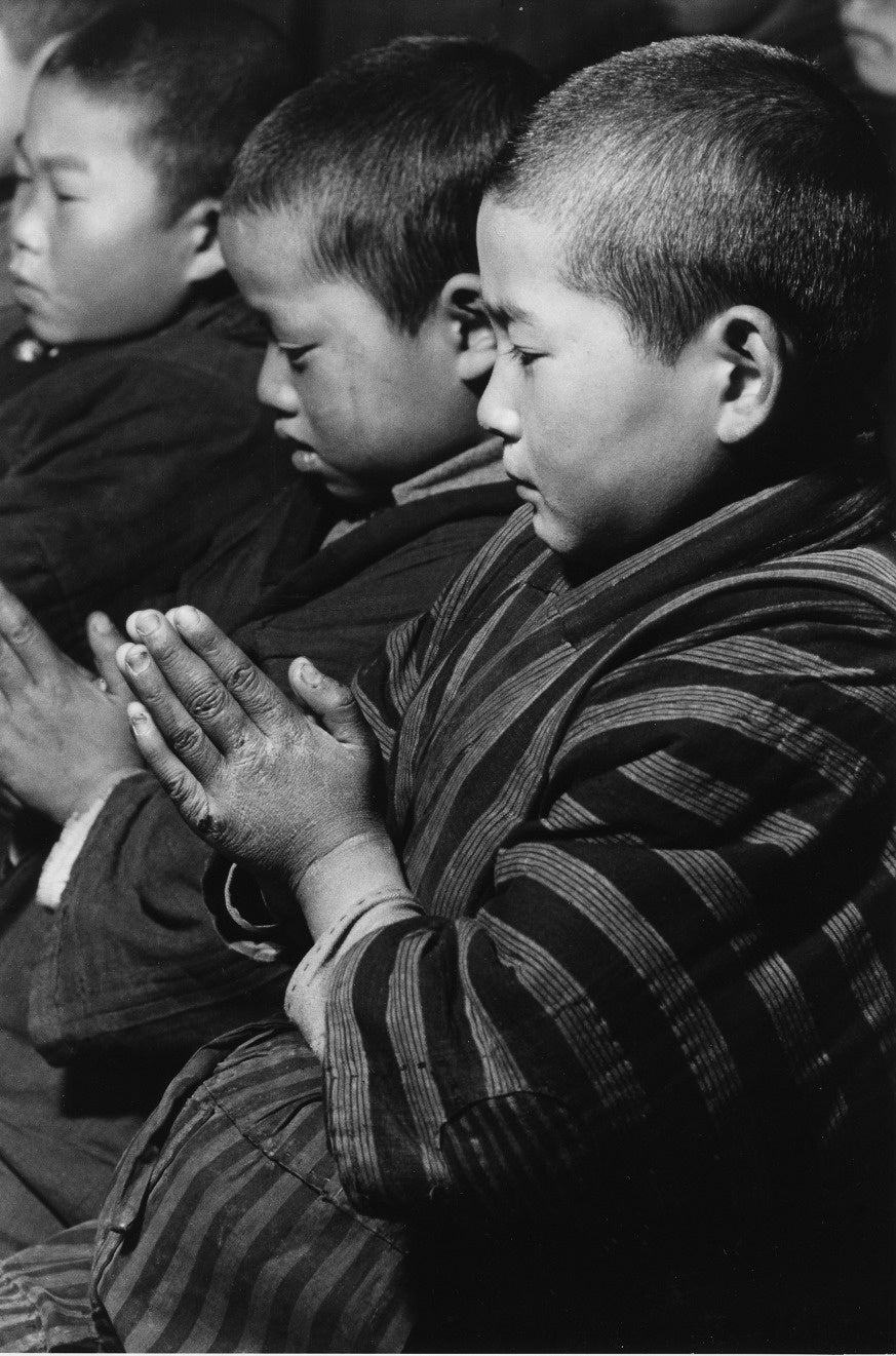 鳥追い　村のこども　昭和15年-21年　濵谷浩