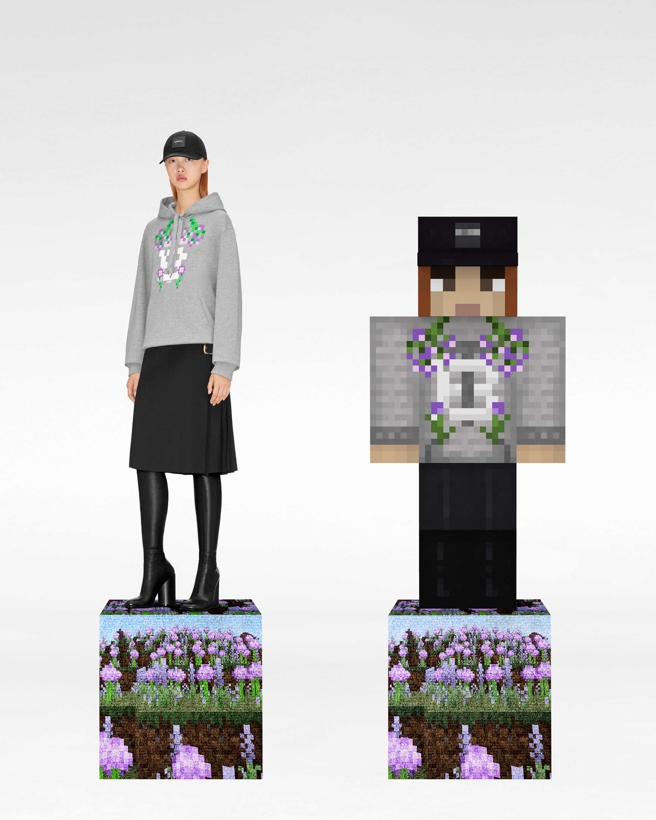© Courtesy of Burberry and 2022 Mojang AB. (MINECRAFT and the MINECRAFT logo are trademarks of Microsoft Corporation)
