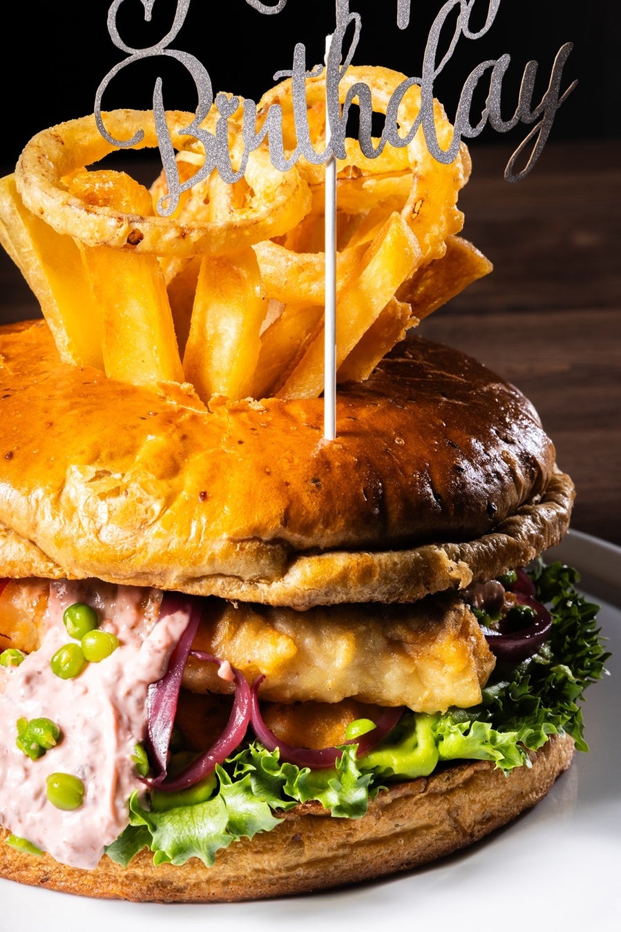 パーティーサイズ フィッシュアンドチップスバーガー イメージ