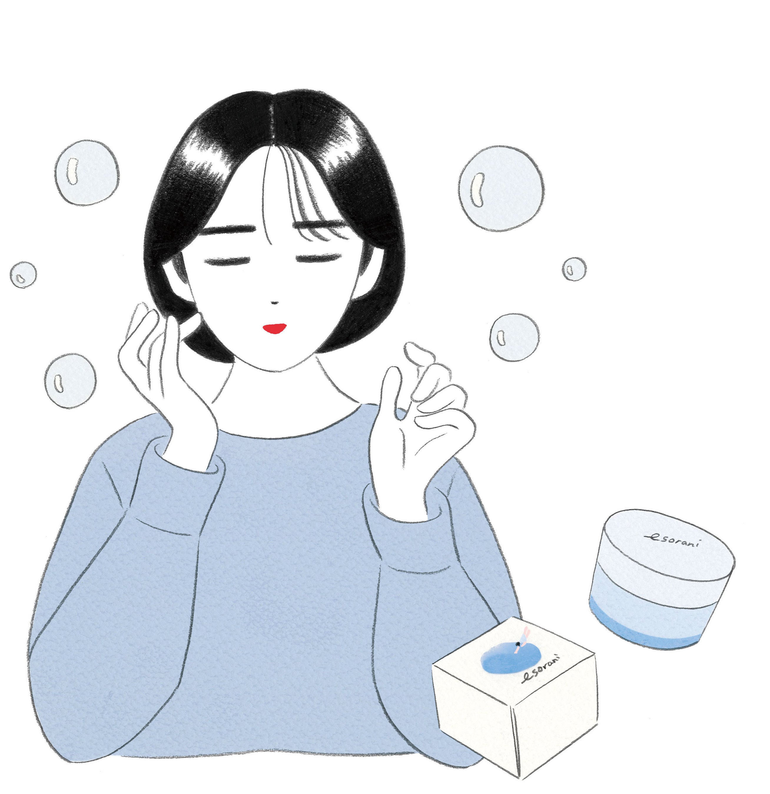 深川優　原画　水彩画 深川優 原画 水彩画