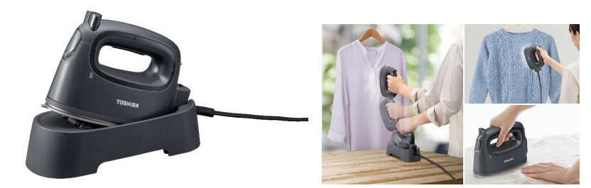 東芝　コードレス　スチーマー　アイロン　2way 家電　TOSHIBA 衣類 手になじむデザインのコンパクトモデルをラインアップ追加