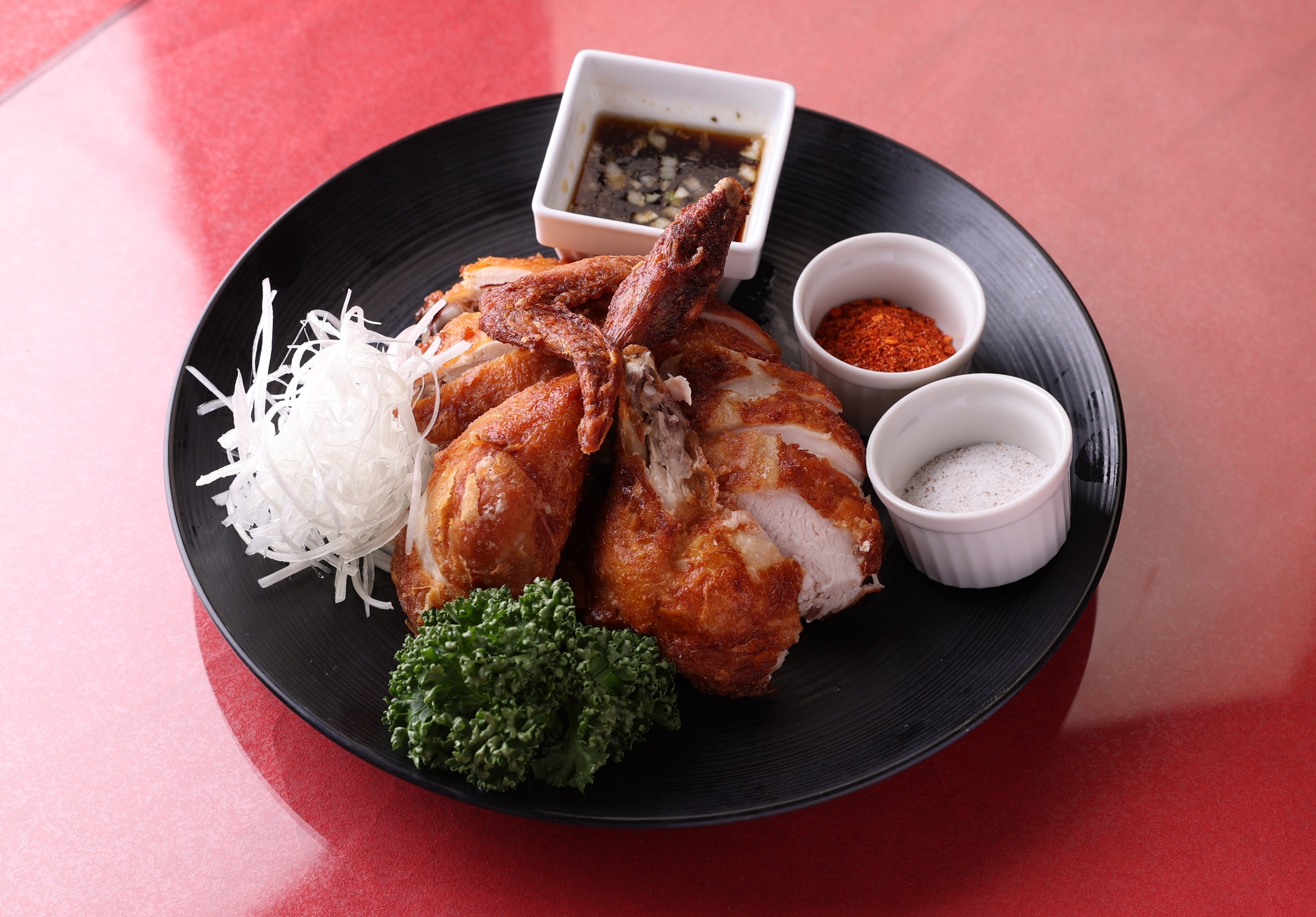 国産丸鶏の唐揚げ　半羽