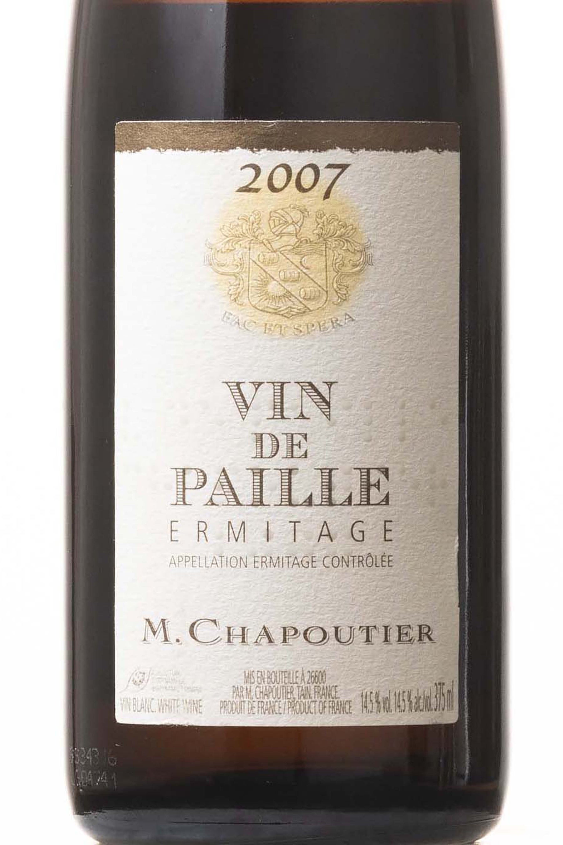 2007 HERMITAGE VIN DE PAILLE／MAISON MICHEL CHAPOUTIER エルミタージュ ヴァン ド パイユ／メゾン ミシェル シャプティエ