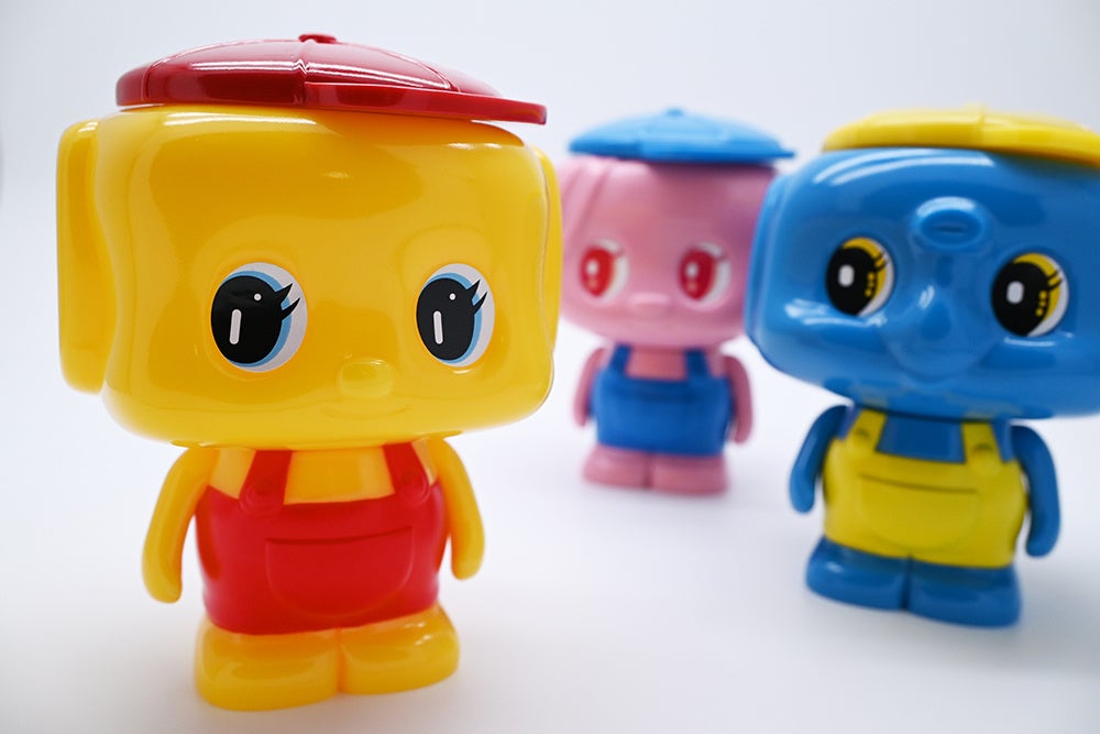 どうぶつのりソフビ人形（イヌ・ウサギ・ゾウ）