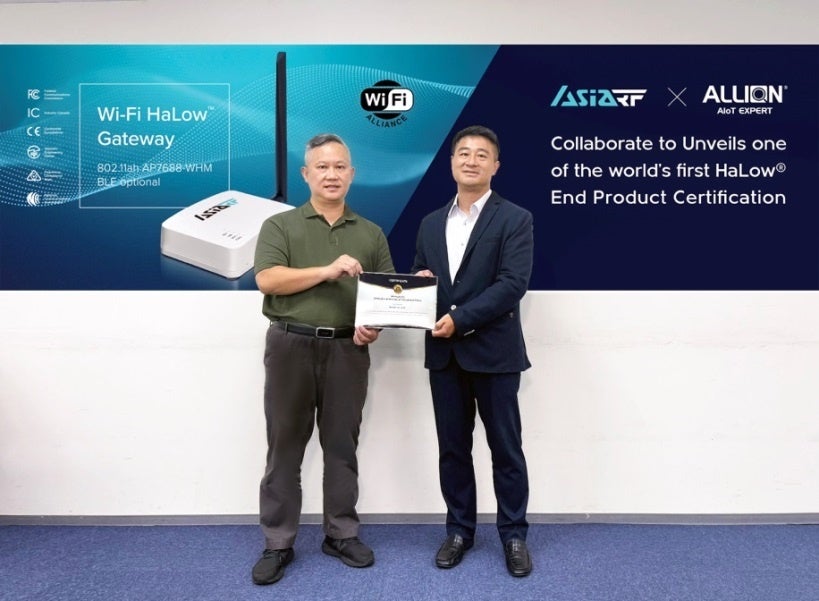 図:AsiaRF Co., Ltd.のCEOであるPaul Lai(写真左)とAllion Labs, Inc.のバイスプレジデントであるFred Hsieh氏(写真右)