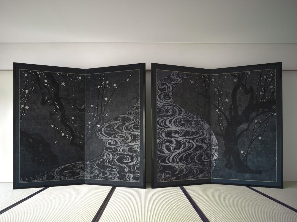 杉本博司 《月下紅白梅図》 2014年