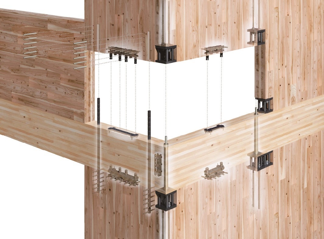 独自開発した金物を用いた接合部イメージ