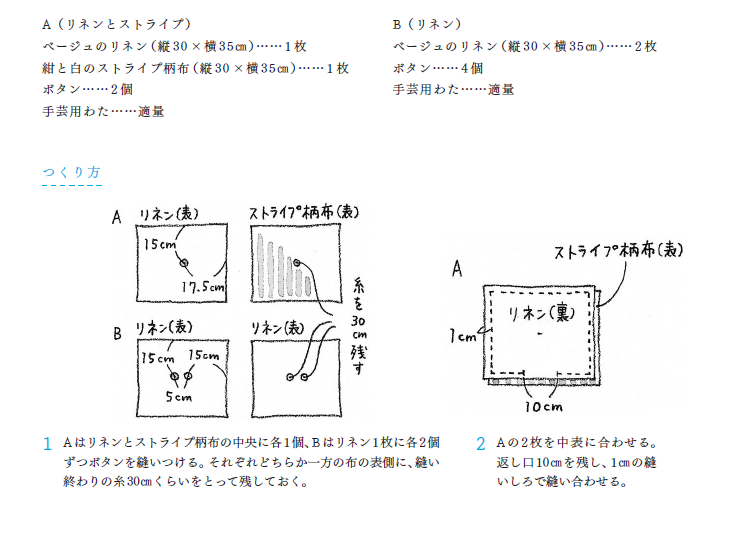 一つ一つにイラスト付きの作り方が掲載されており、わかりやすい！