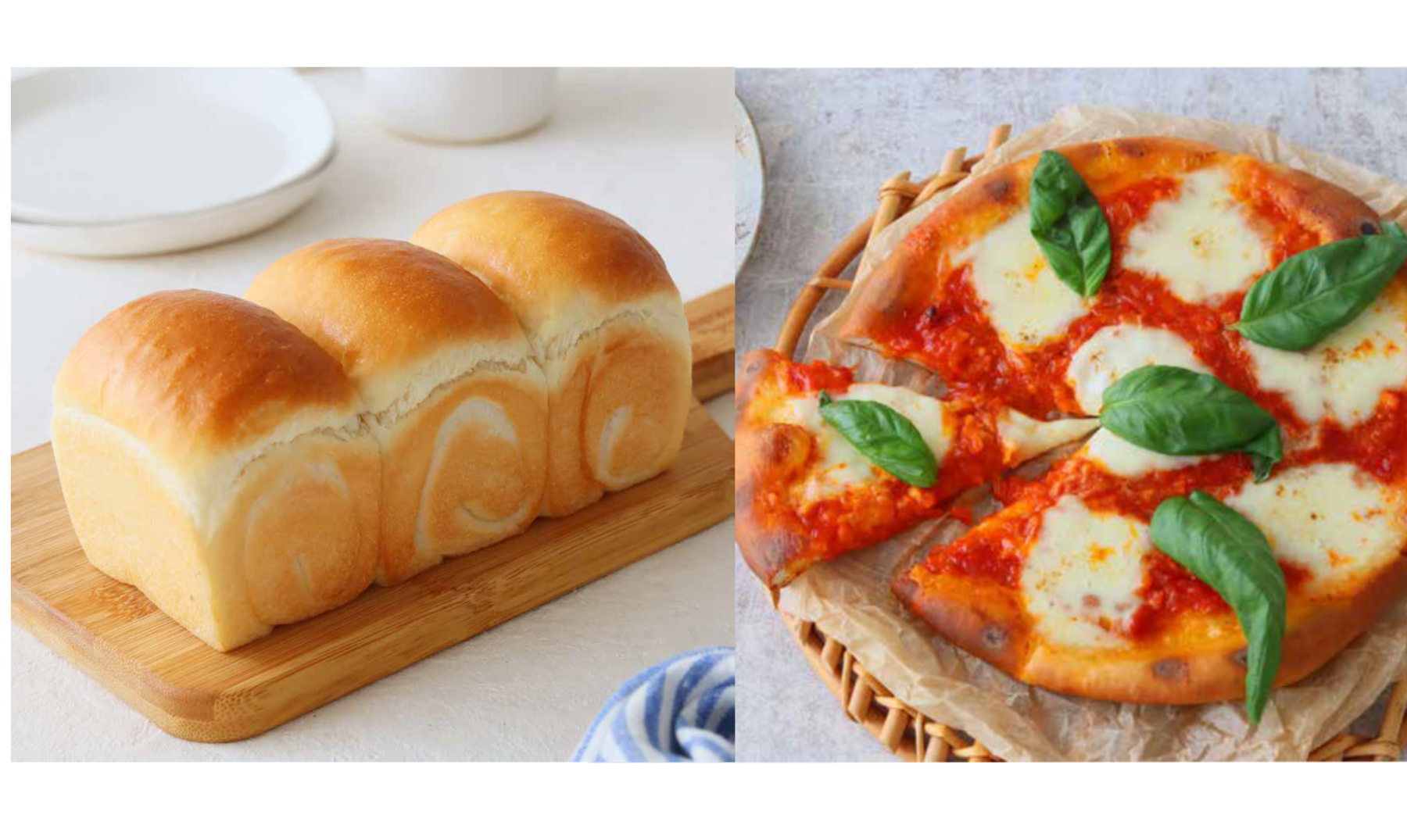 ミニ食パン＆自家製トマトソースのピッツア