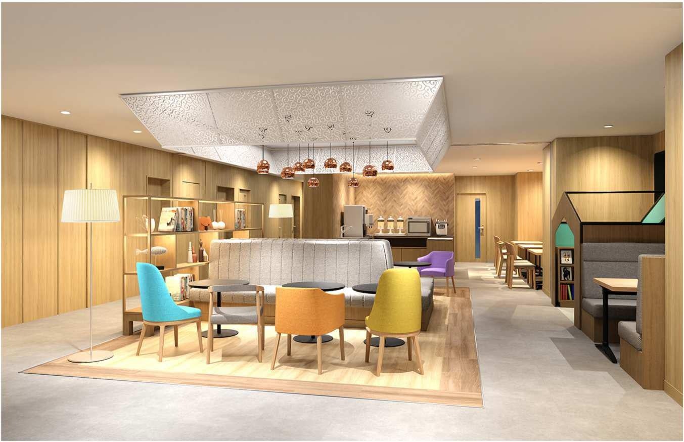 さまざまな使い方ができるラウンジ（2階）