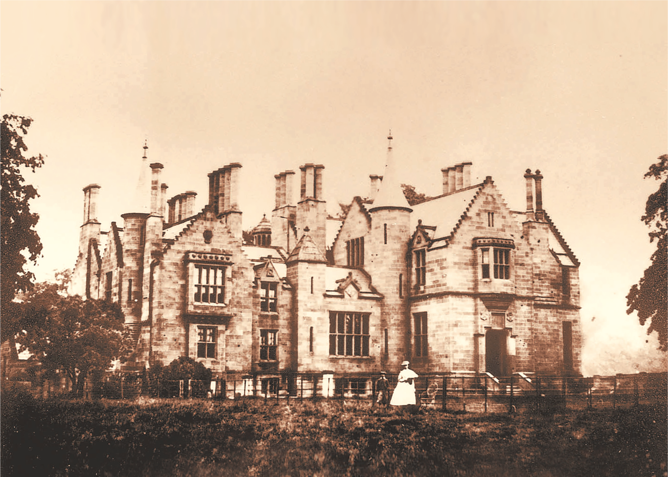 1829年英国スコットランドでのロックハート城