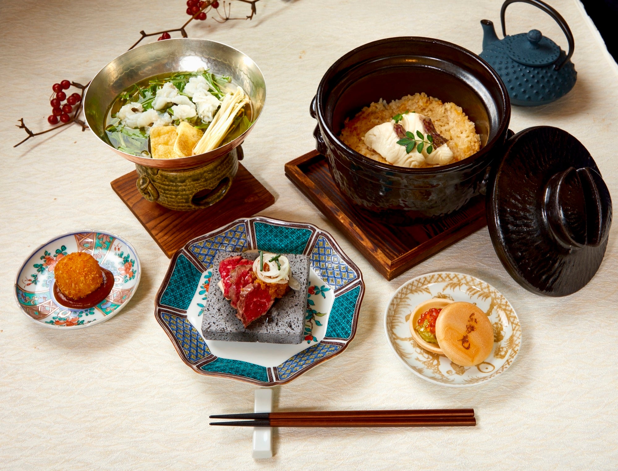  紀州鱧しゃぶ小鍋と鯛めし土鍋ひつまぶし ランチ