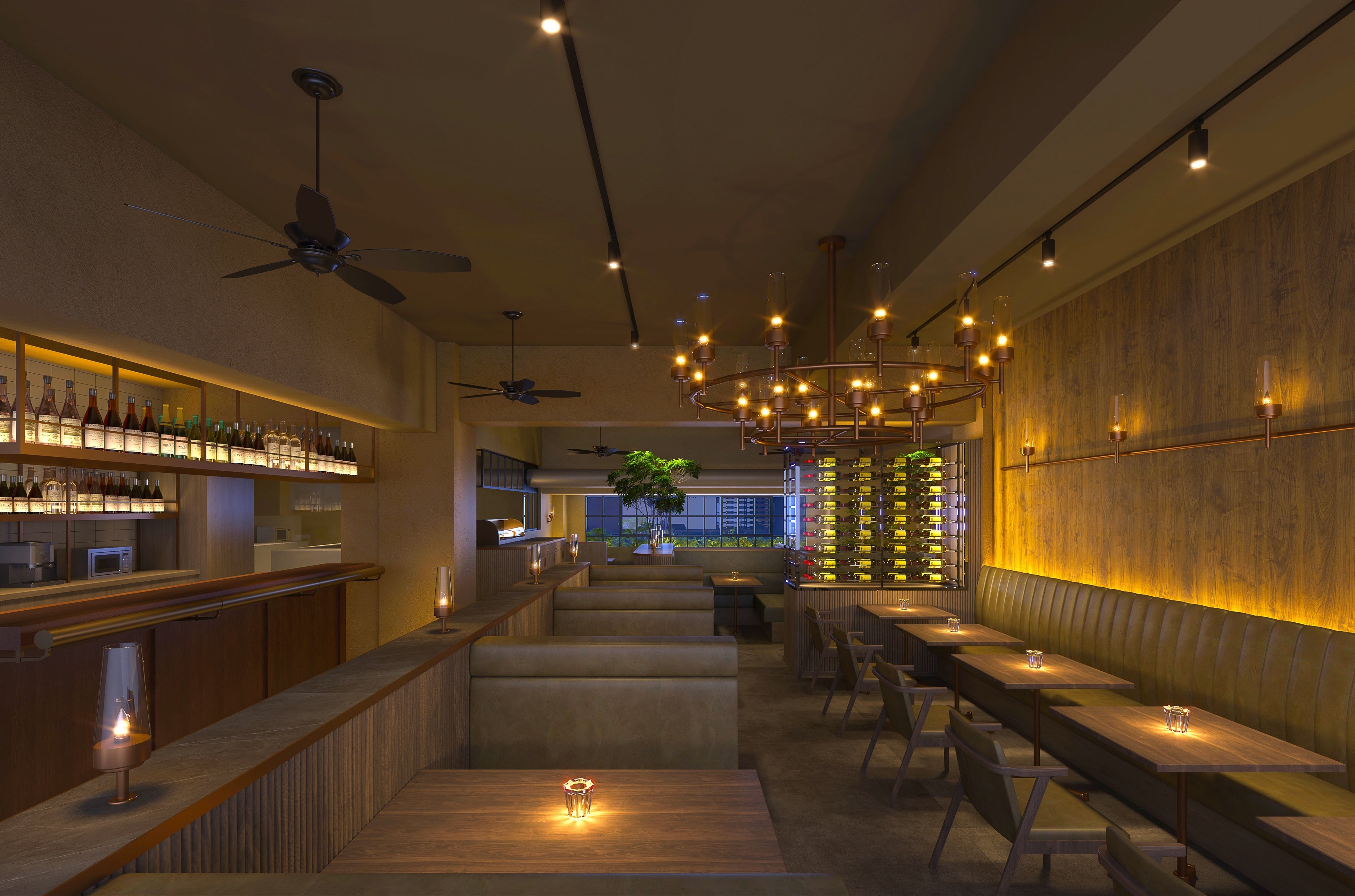 全５０席とテラスのゆったりとした大人の空間