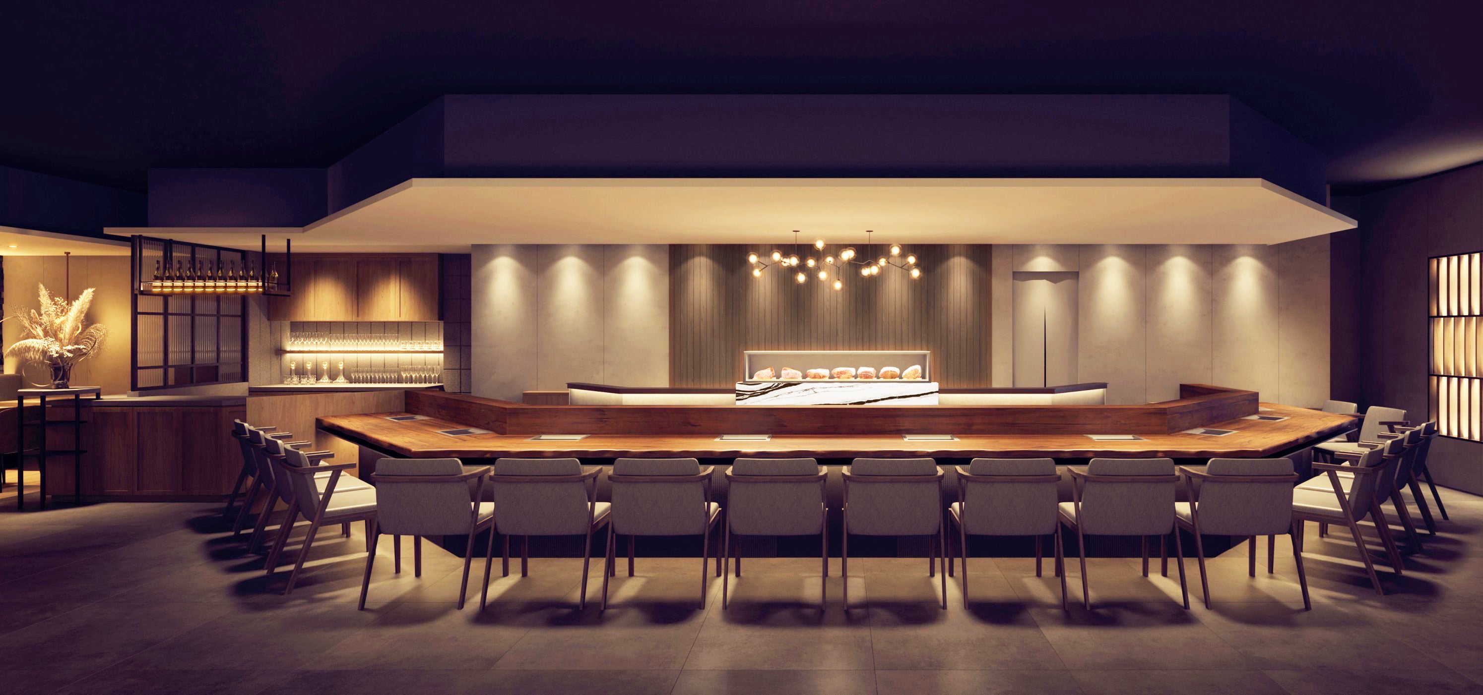 特等席のカウンター18席