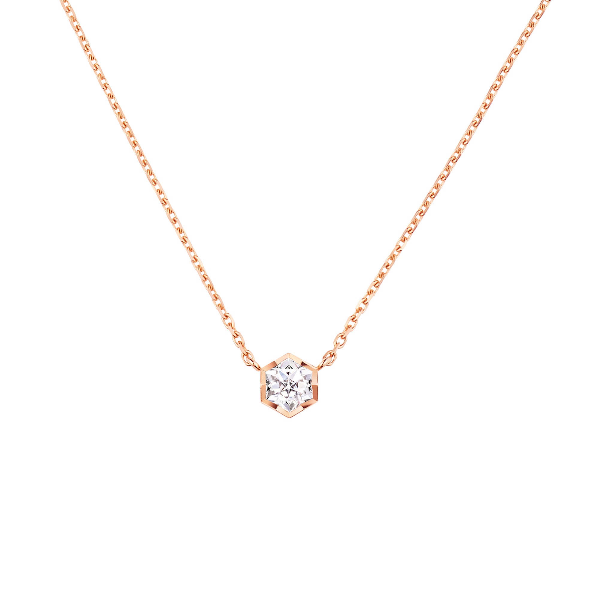 「ビー マイ ラブ」コレクション  ソリテールペンダント  PG ダイヤモンド (0.3ct～）