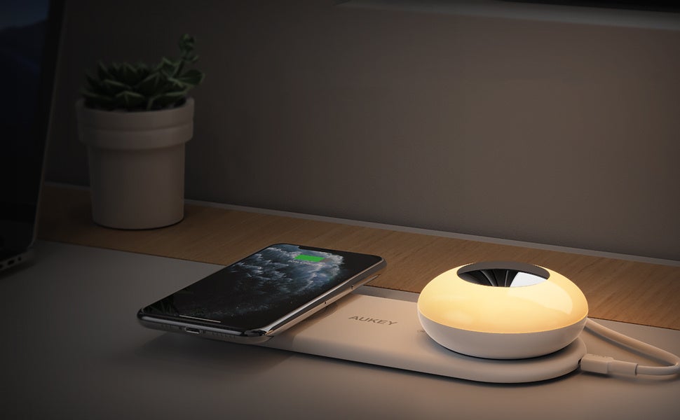 COOWOO ワイヤレス充電器 LEDナイトライト付き タッチ3段階調光 COOWOO ワイヤレス充電器 LEDナイトライト付き タッチ3段階調光