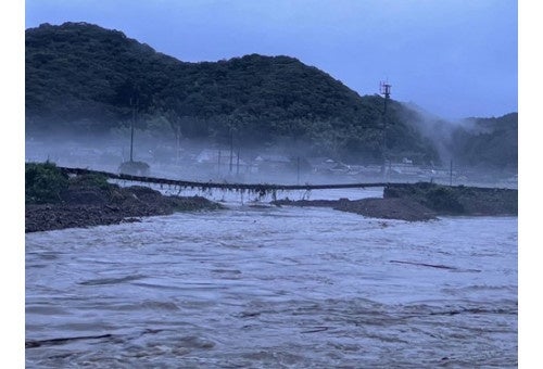 被害を受けた山口県美祢市の様子