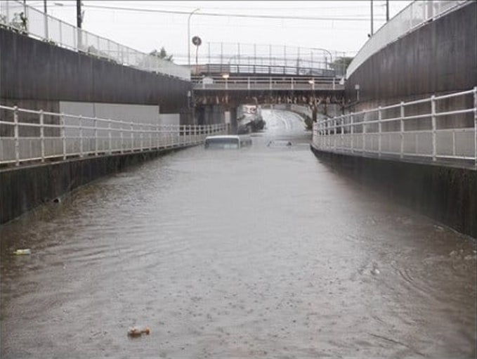 被害を受けた島根県出雲市の様子
