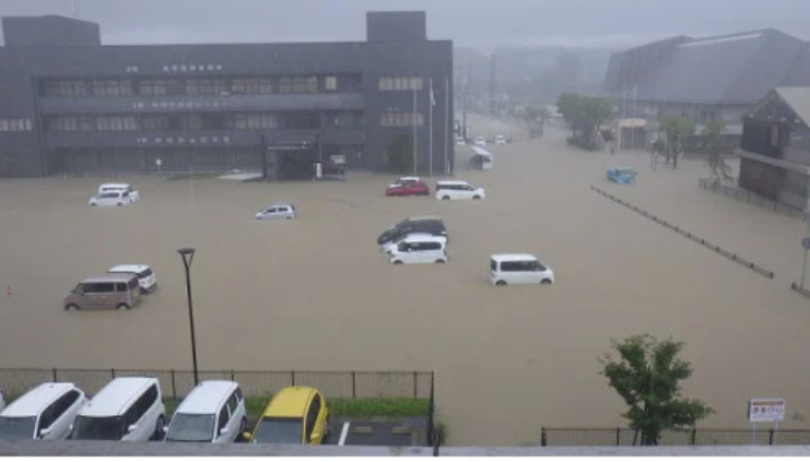 被害を受けた佐賀県神埼市の様子