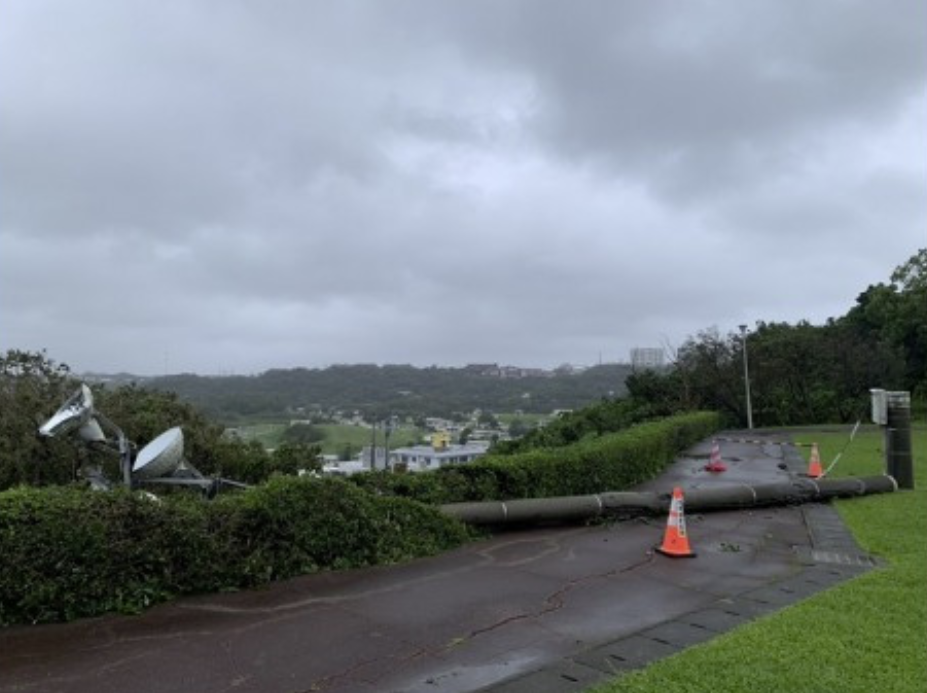 被災した沖縄県北中城村の様子