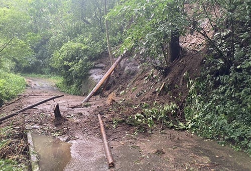 被災した宮崎県小林市の様子