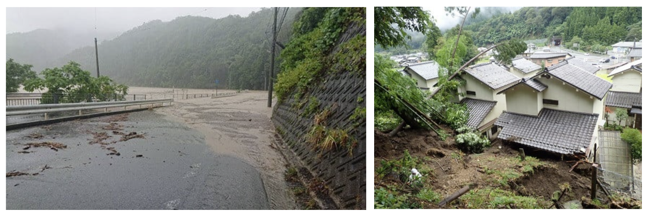 被災した兵庫県香美町の様子