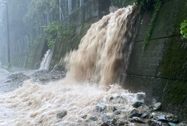 被災した高知県いの町の様子