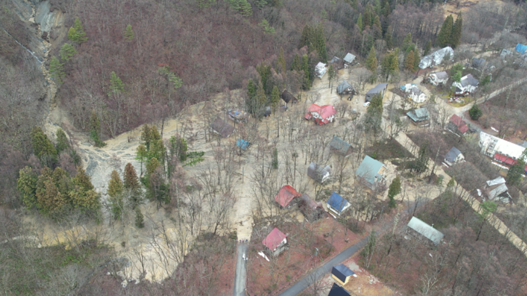 被災した白馬村の様子