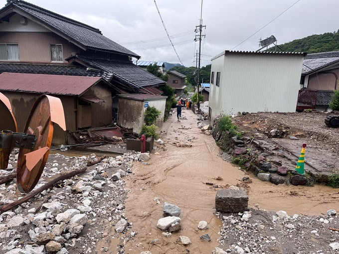 被災した米原市の様子