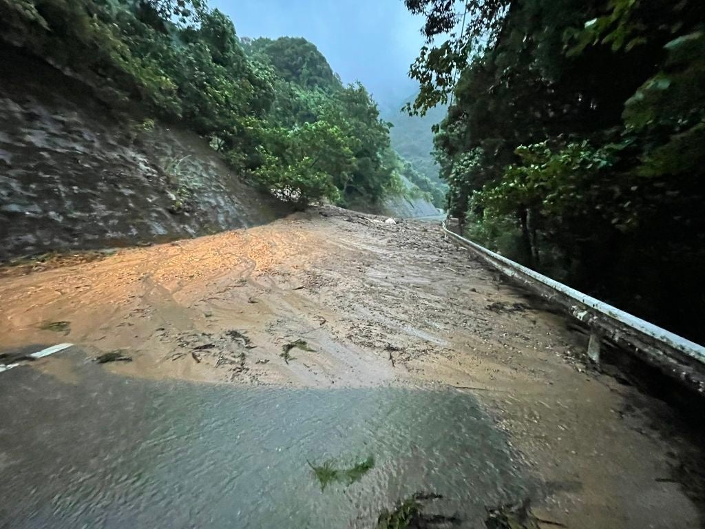 被災した宮崎県日向市の様子