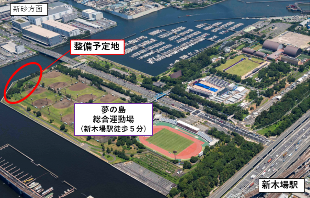 初中級者向けの区内初の公設スケートボードパーク　整備予定地