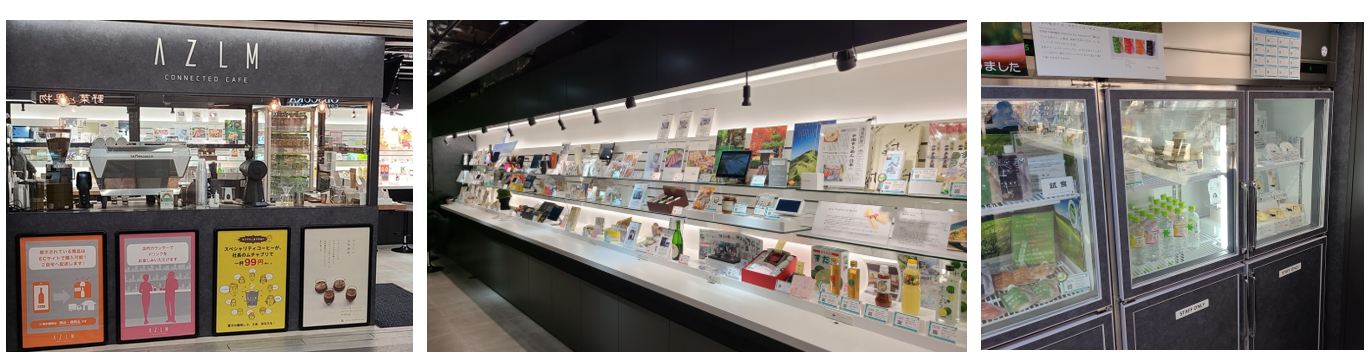 AZLM CONNECTED CAFE 渋谷地下街店での展示イメージ図