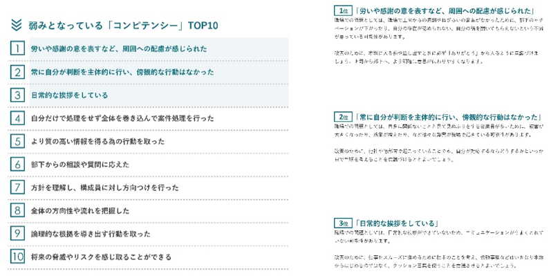 コンピテンシーランキング
