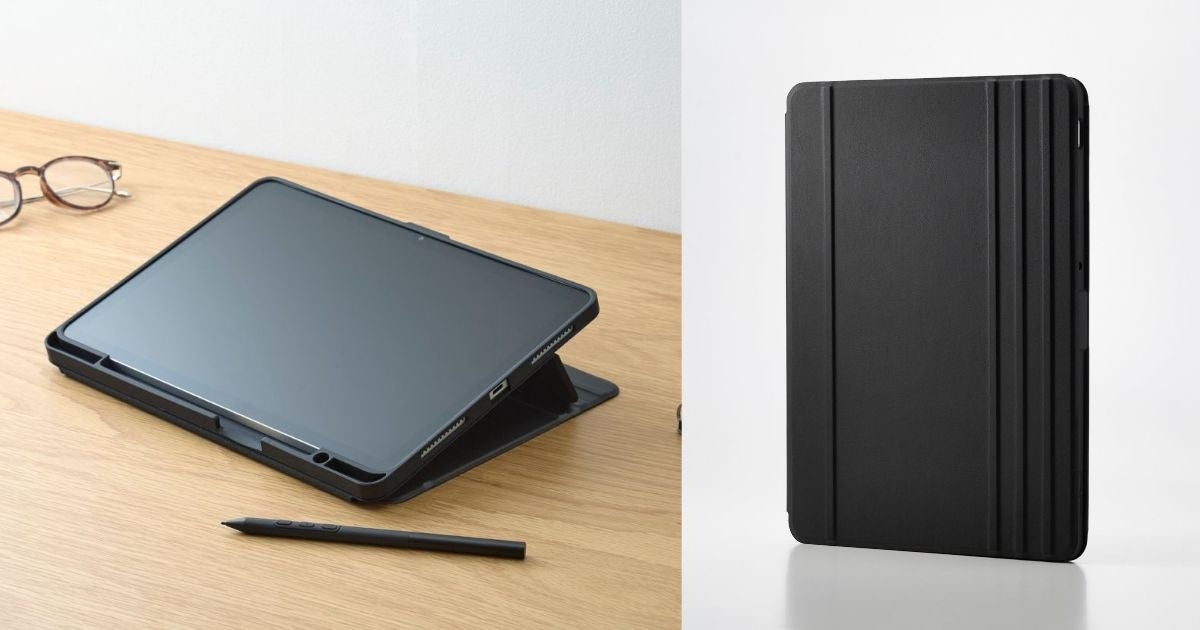 エレコム Wacom MovinkPad 11用 薄型フラップケース TB-WM11WVDBK